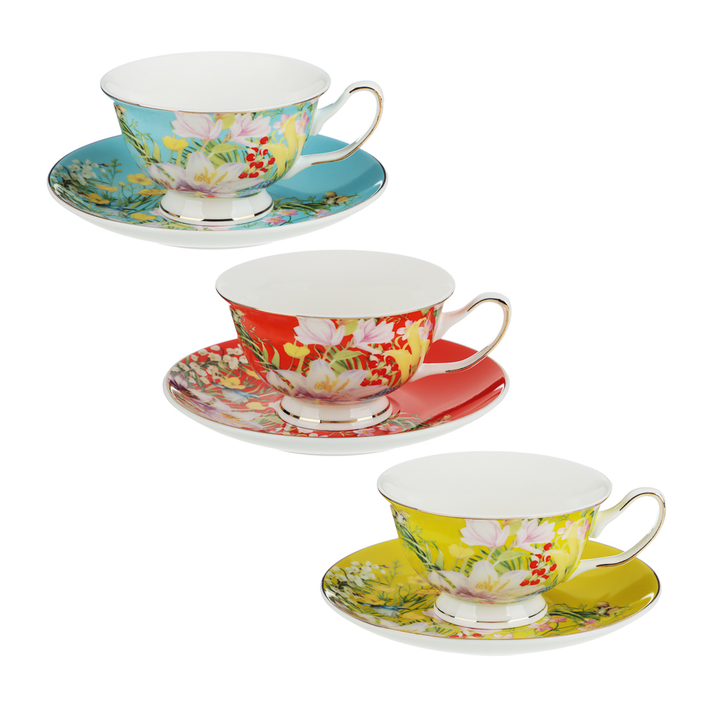 MILLIMI Oriental Garden Tea Set 12 ave., 220ml, 15cm, bone china