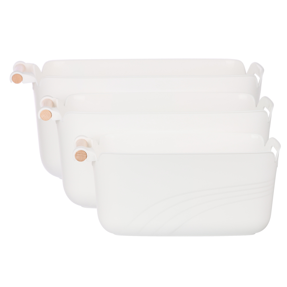 VETTA Set of storage baskets 3 pcs "Idyll", 27x15x12.2cm, 33x18.5x15.3cm, 39x21x17.8cm