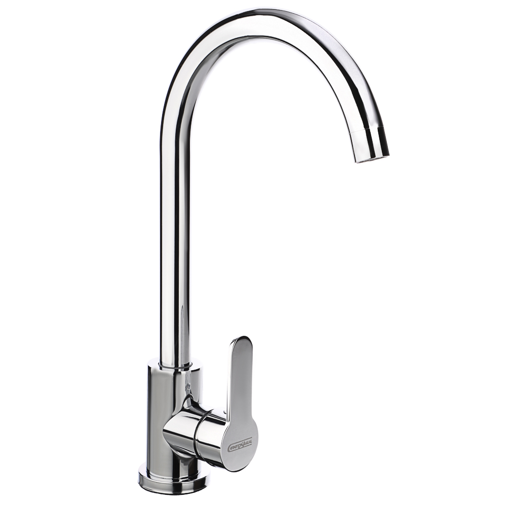 SoyuzKran Kitchen faucet, swivel spout 25cm, ker. cartridge 35mm, stainless steel steel, chrome SS01-R118