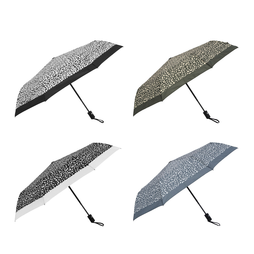 Women's umbrella, automatic, metal, plastic, polyester, 55 cm, 8 spokes, 4 designs, A2024-3