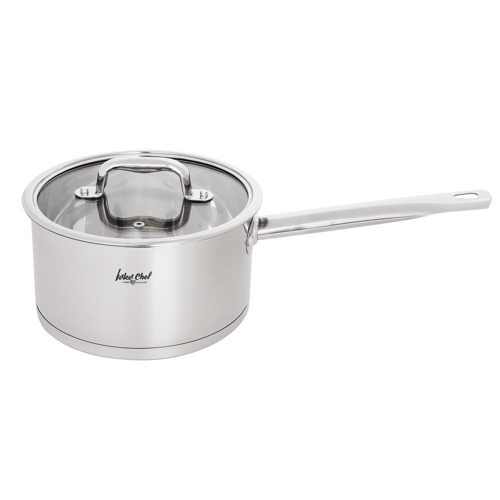 Ivlev Chef Royal Ladle 20x11cm 3.4l, glass. lid, induction, stainless steel 18/10