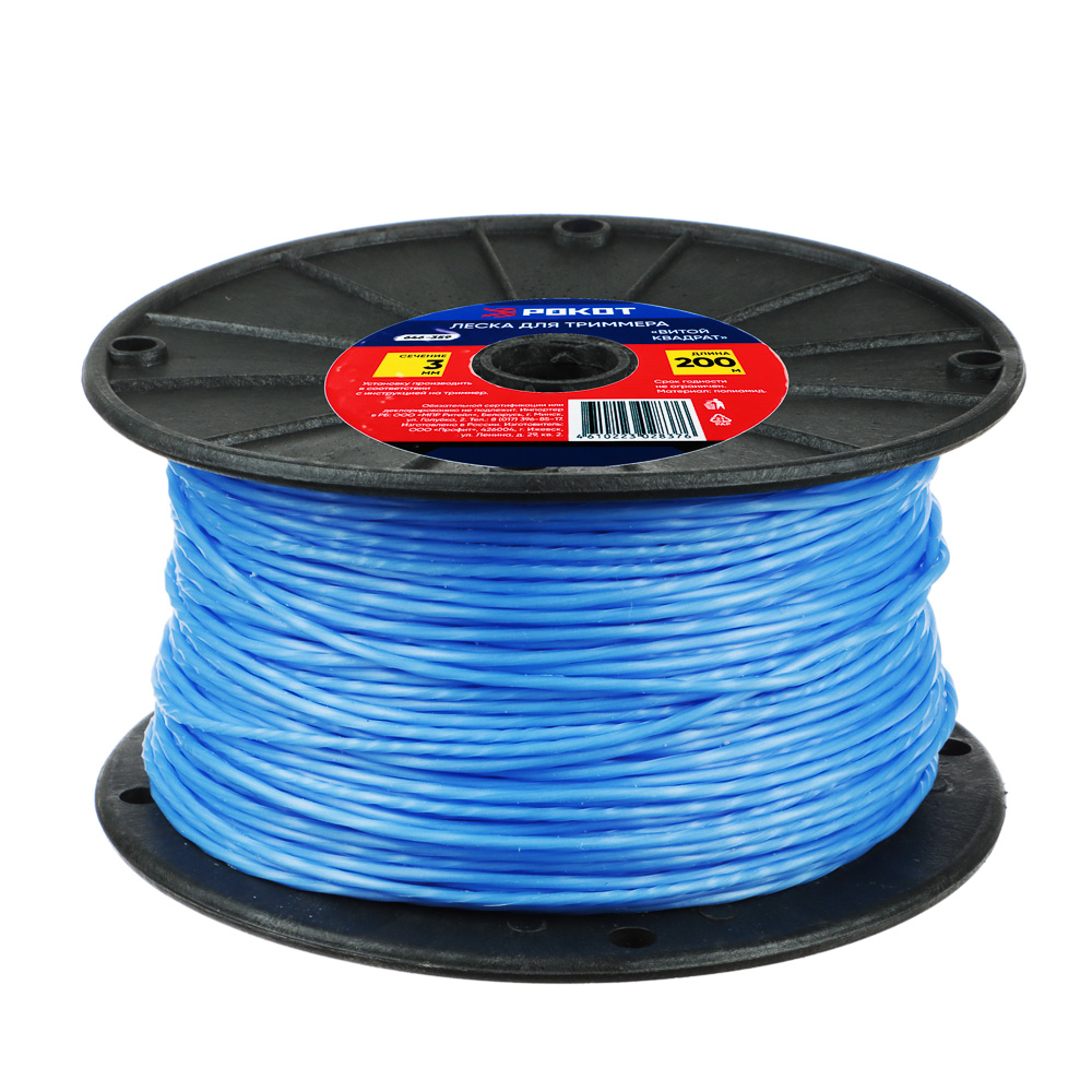 ROKOT Line for trimmer, section "twisted square" 3.0mm x 200m.