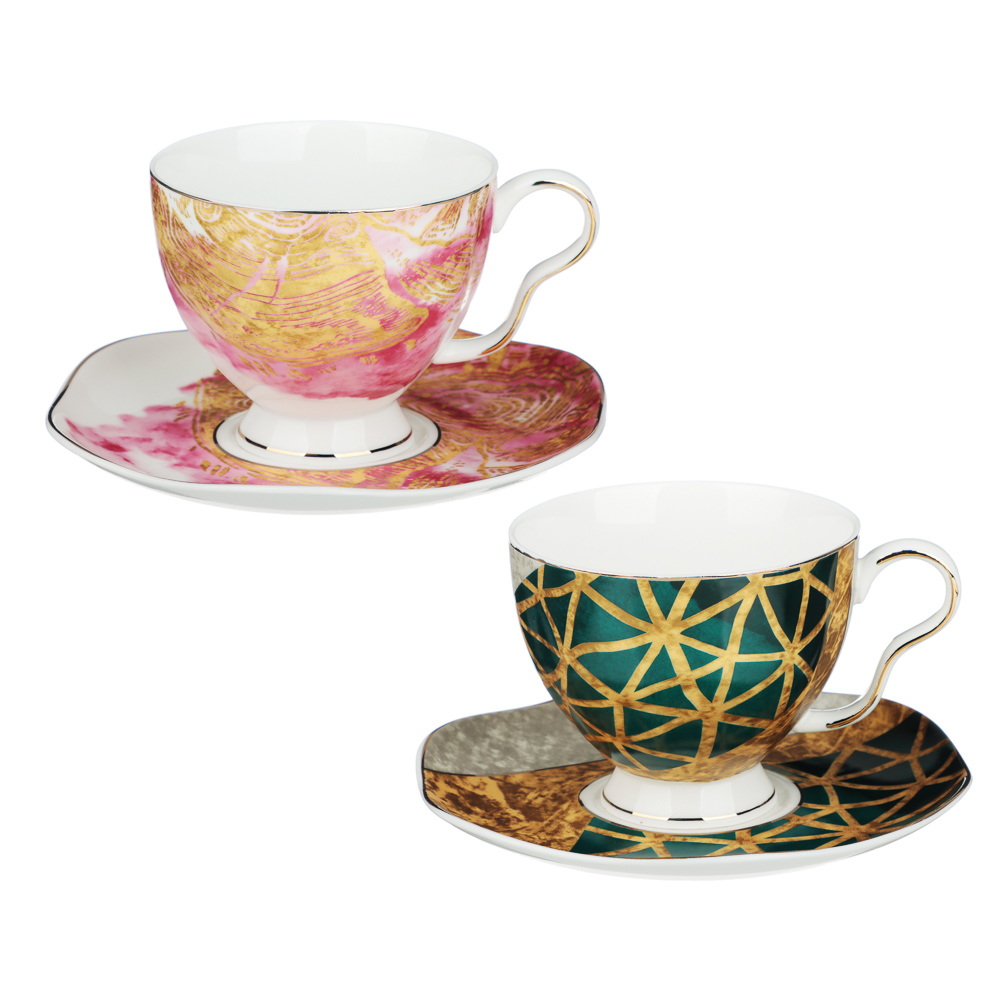 MILLIMI Kaleidoscope Tea set 4 ave., 200ml, 15cm, bone china