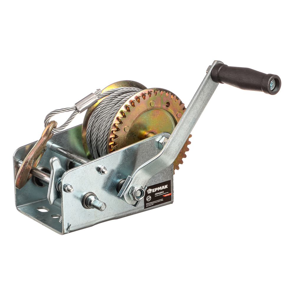 ERMAK Manual gear winch TRT 1301C (metal cable) 1350 kg, cable length 10 m