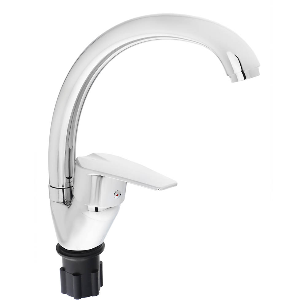 SoyuzKran Kitchen faucet, high spout 25cm, ceramic. cartridge 40mm, chrome, zinc, SK01-C112