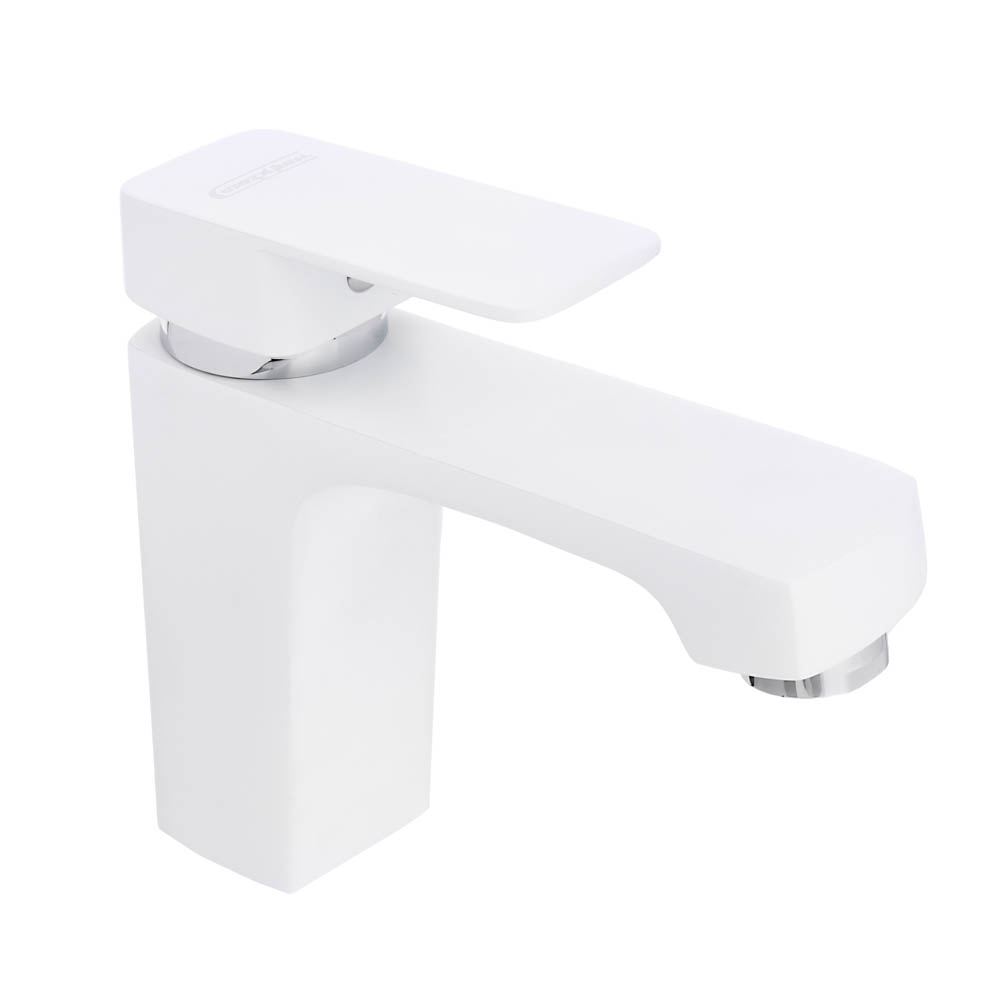 SoyuzCrane Sink mixer, ceramic. cartridge 35mm, white, zinc, SK02-M105