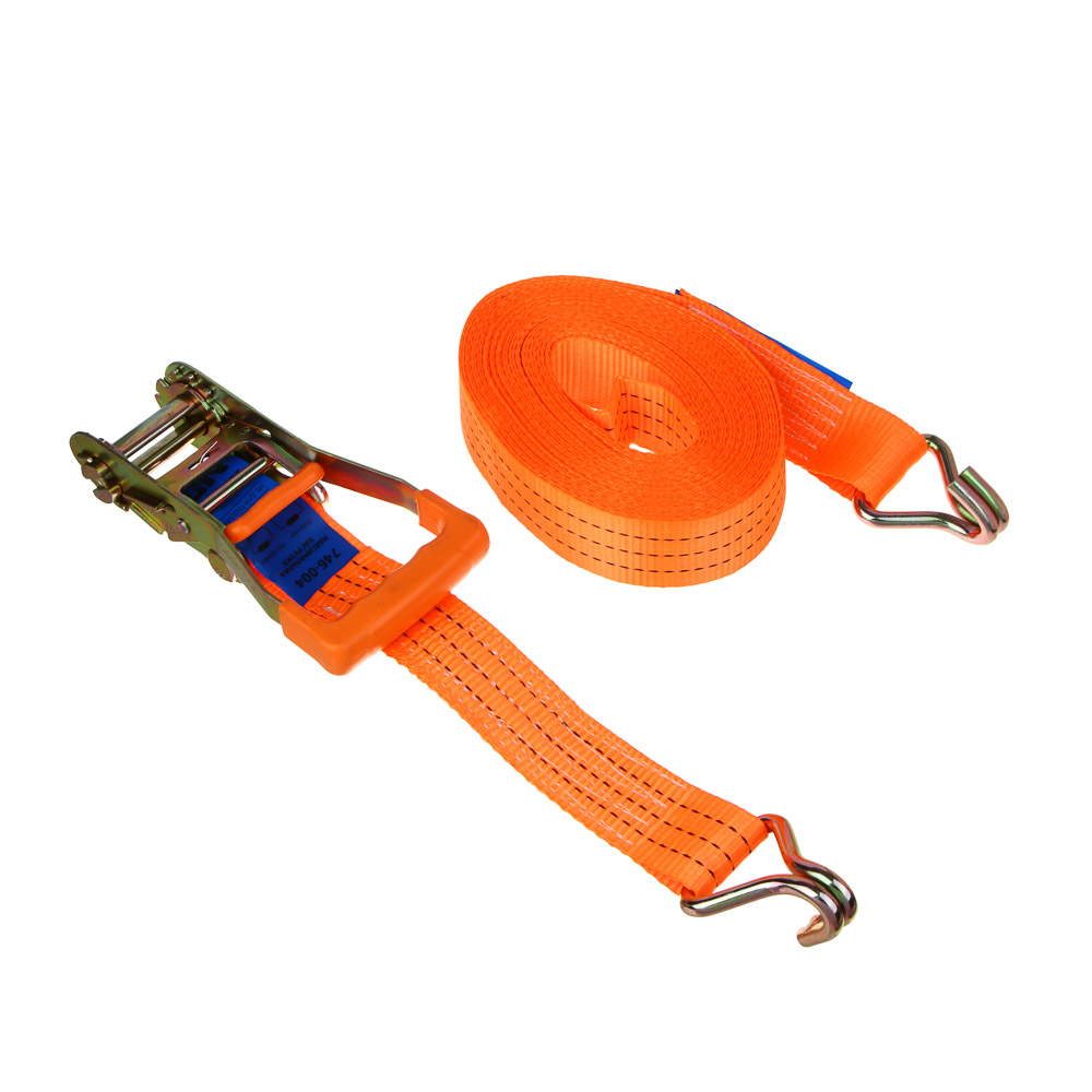 NG Load tie with ratchet 12m, 3000/6000 kg, double hook
