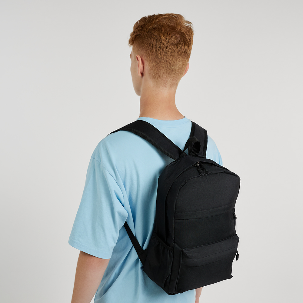 YL Youth backpack "Duomi" polyester, 37x24x11cm, black, #973