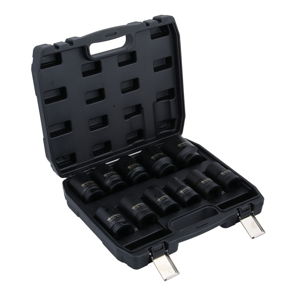 ERMAK Set of sockets for hand-held impact wrench 1", 11 pcs. CR-MO