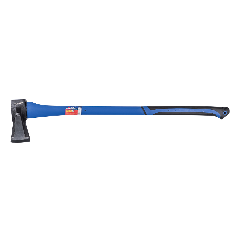 ROKOT Splitting axe, 1500g, 900mm with wedge-shaped blade, rubberized handle