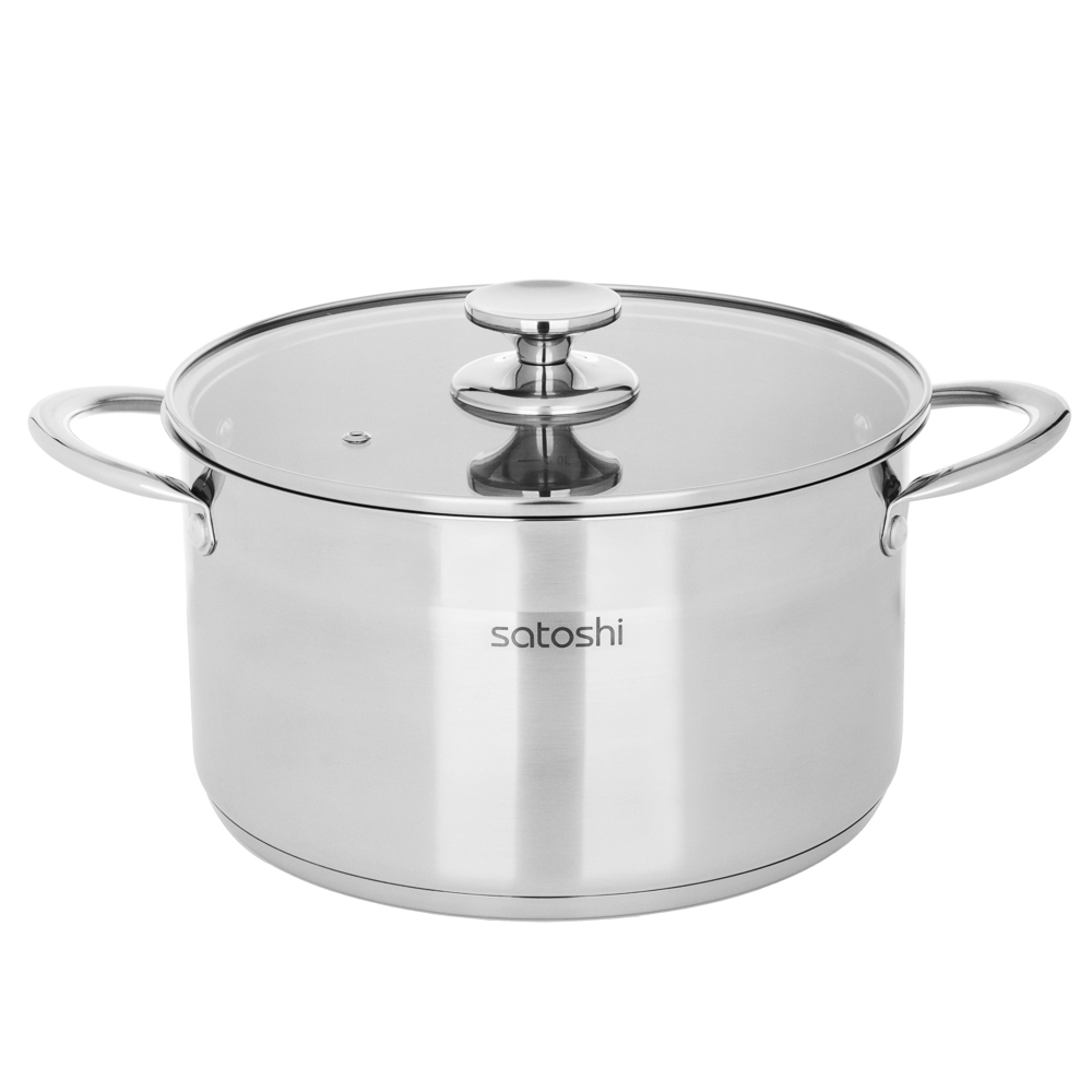 SATOSHI Асти Кастрюля 24х13,5см. 6,1л. со стекл. крышкой, индукция