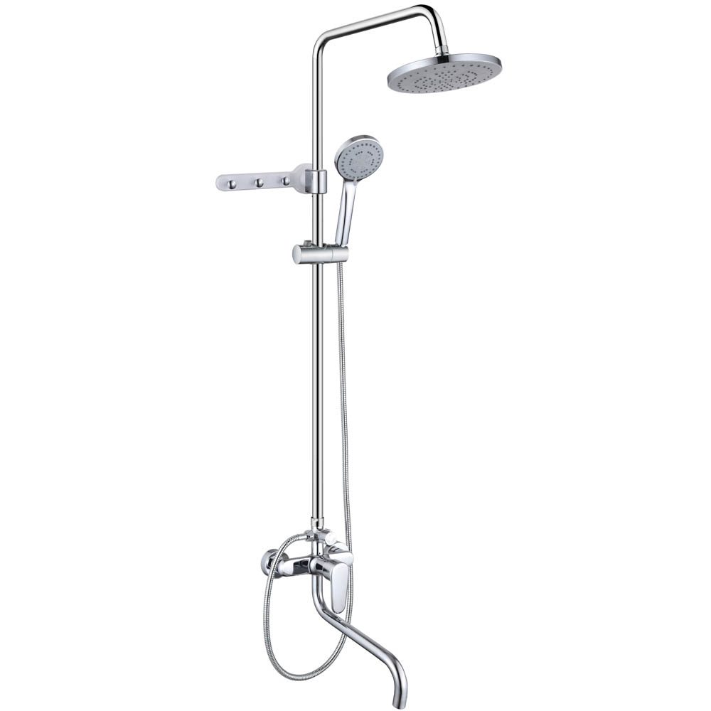 RAIN Shower system with mixer (ceramic cartridge 35mm, brass), overhead shower 1 mode, hand shower 3 modes