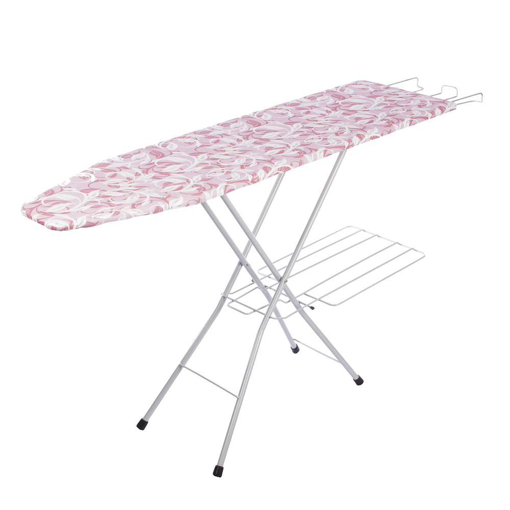 Ironing board GL5, 124x35.5cm, with shelf for iron and linen