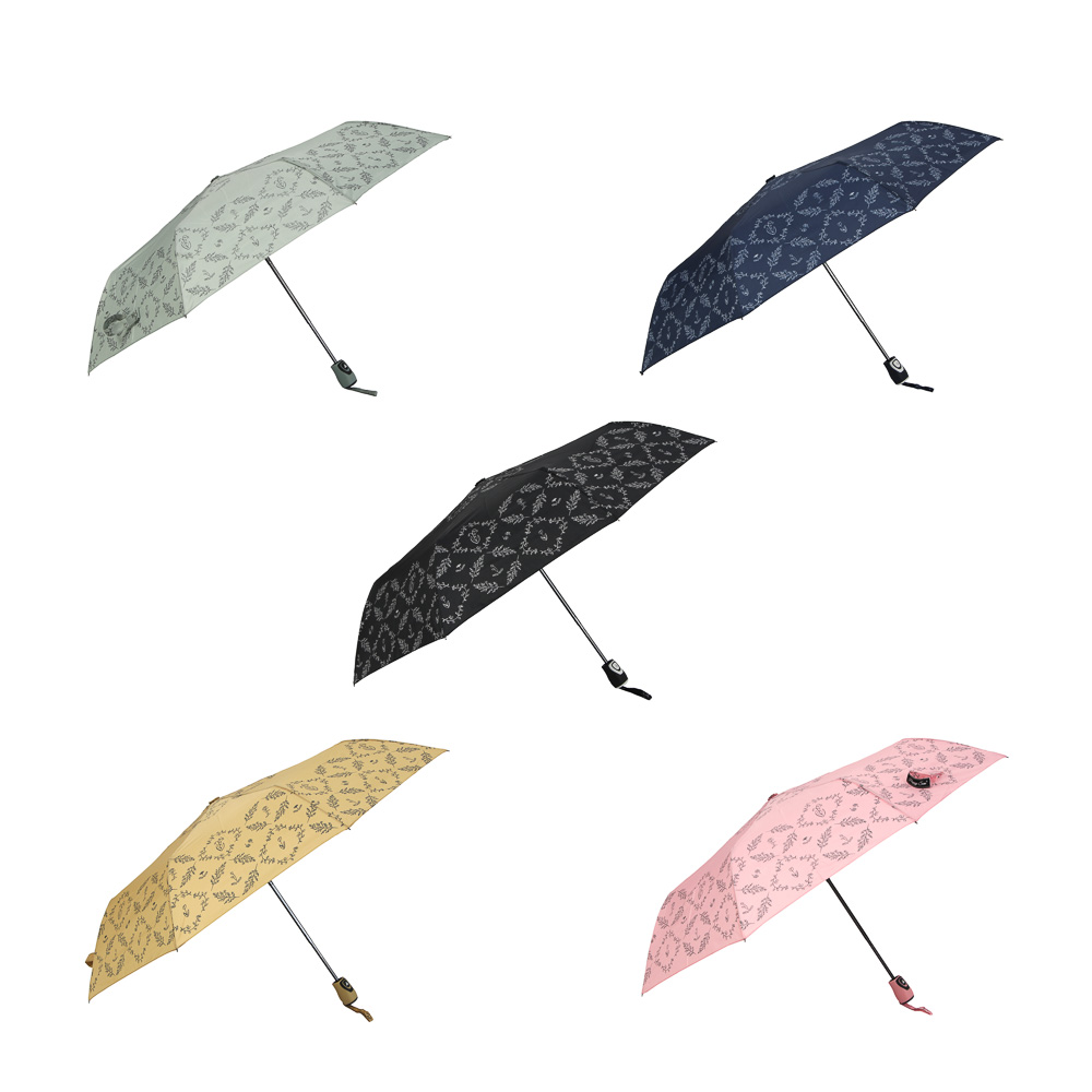 Umbrella, semi-automatic, alloy, plastic, polyester, 55cm, 8 spokes, 5 colors