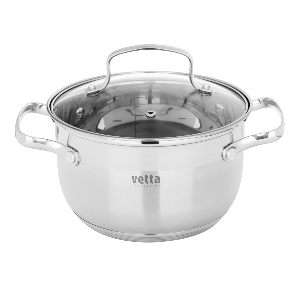 VETTA Bern Pan 18x11cm. 2.6l. from glass lid, induction