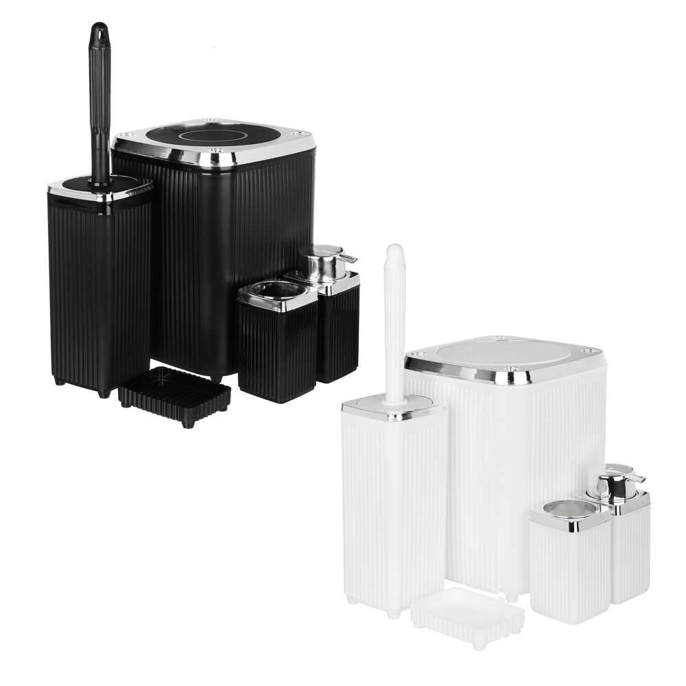 VETTA Bathroom set Le Paris, 5 pieces, plastic, 2 colors