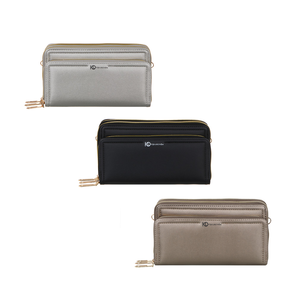 YL Wallet-handbag with a long strap, PU, ​​19.5x11cm, 3 colors, KZh23-03