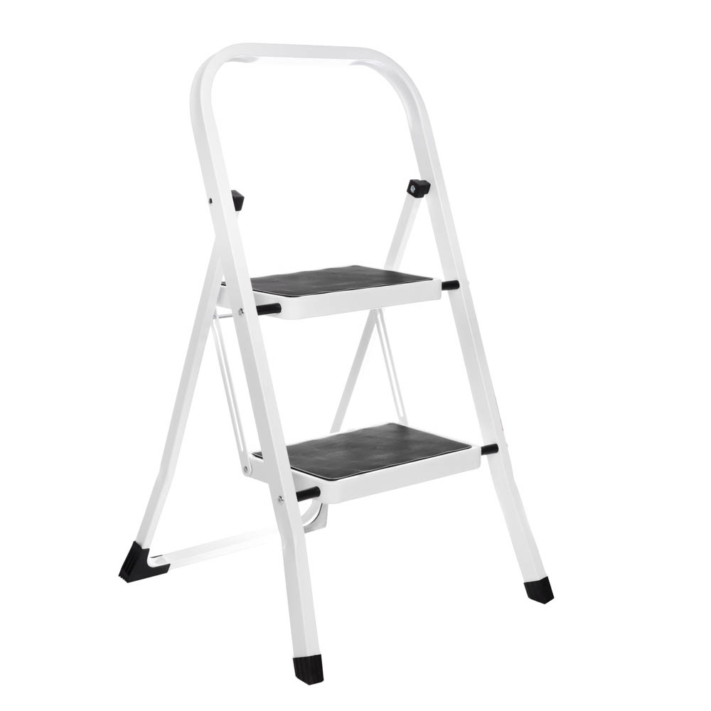 ERMAK Steel stepladder, 2 steps, rubberized steps