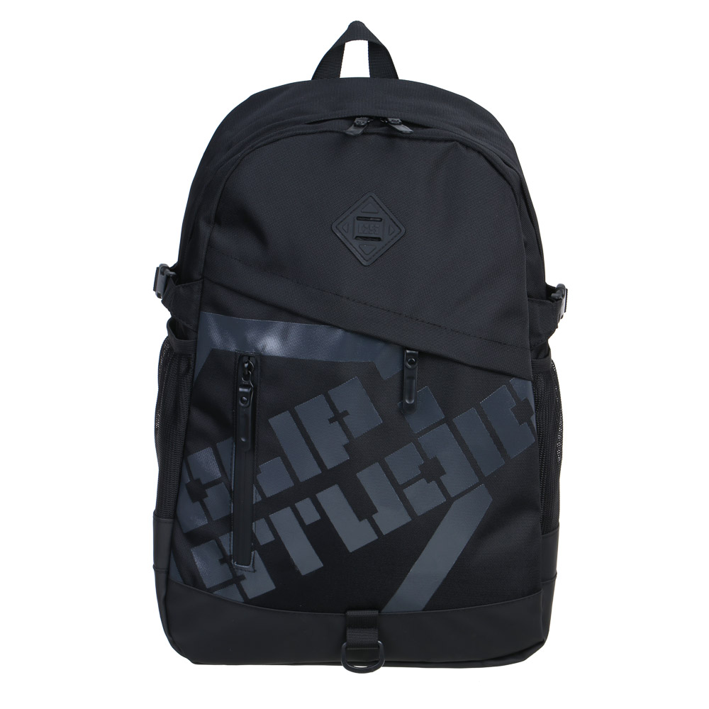 Рюкзак подростковый 48x34x16см, 1 отд., 4 карм., сетчатая спинка, боковые утяжки, ПЭ, черный