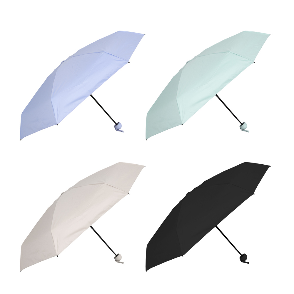 Mini umbrella, mechanical, alloy, plastic, polyester, 50 cm, 6 spokes, 4 colors, 5043